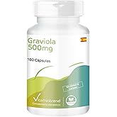 Graviola 500mg – Fruta Graviola en polvo – 180 cápsulas – Aporta energía y vitalidad – Guanábana en cápsulas | Vitamintrend®