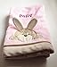 Personalised Deluxe Teddy/ Rabbit Baby Blanket. Luxurious wrap. Great Baby Gift. - Please Write Blanket Choice & Wording Required in the seller message box at checkout