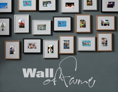 Wandtattoo Wall of Fame uss415 Wandaufkleber Wandsticker Wohnzimmer Schlafzimmer 70 x 30 dunkelbeige - 3