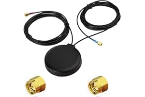 Superbat GPS + 4G LTE Antenna combinata Montaggio magnetico con connettore SMA per GPS Navigation Head Unit Auto Telematics 4G LTE Mobile Cell Booster System
