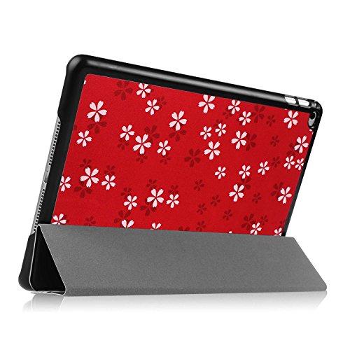 Fintie iPad Air 2 Hülle – Ultradünn Superleicht Smart Cover Schutzhülle Tasche Case mit Ständer und Auto Sleep / Wake Funktion für Apple iPad Air 2 (iPad 6 6th Generation), Fleur rouge - 8
