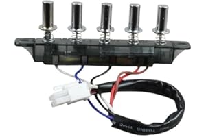 EASYBYMALL Einfach zu bedienender Schalter für die Dunstabzugshaube, 5 Tasten Bereich Haube Controller Schalter, für herkömmliche Haubenaufzuglüfte mit entweder fünf Knopfen, Polypropylen, Schwarz ﻿