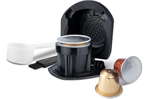 RECAFIMIL Adaptateur de capsule réutilisable pour Dolce Gusto, prend en charge le remplissage de votre poudre de café compatible avec GENIO S/PICCOLO XS/EDG466/EDG606/EDG305 MINI ME/KP70