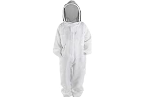 NICETRUC Traje de abejas, apicultura Traje, grueso estupendo apicultura Traje plegable de esgrima, con fácil acceso velo de algodón grueso Protección Pro apicultor apicultor Traje adulto del traje de la