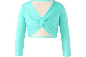 CHICTRY Boléro Enfant Fille Haut de Danse Classique Cache-Coeur de Ballet Blouson Manches Longues Gilet Cardigan Veste Manteau de Fête Cérémonie Mariage 2-12 Ans