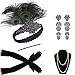 Produktbild 1920er Jahre Zubehör Stirnband Perlenkette Handschuhe Lady Charleston Fancy Flapper Kostüm Set