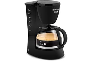 Orbegozo CG 4060 N - Cafetera de goteo, 12 tazas de capacidad, sistema antigoteo, jarra de cristal, indicador luminoso, 750 W, color negro