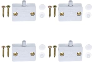 GERUI 4 przełączniki do szafy, przełącznik zatrzaskowy, przełącznik stykowy drzwiowy 230 V, do drzwi meblowych, przełącznik skrzyniowy, przełącznik elektryczny, włącznik światła, uchwyt drzwiowy, normalnie