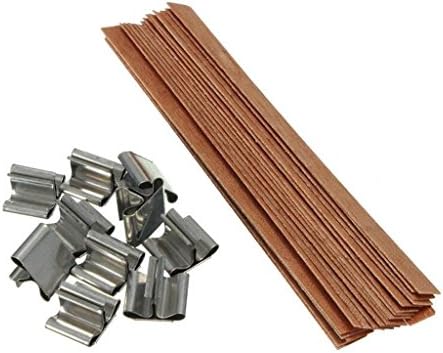 VANKE 9cmx0.8cm Wooden Wicks for Candle Making DIY Candle 50 Sets