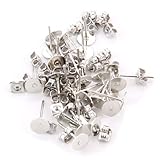 Elegante, de alta calidad Gleader 15 pares pendientes de bases X cameo banado en plata