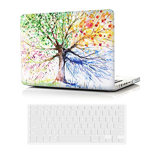 Case MacBook Pro 13 Hülle , iCasso Vier Jahreszeiten Baum Design Ultra Slim Dünn Kratzfeste matt rutschfest Hartschale Kunststoff Schutzhülle Snap case für MacBook Pro 13 Zoll (Modell: A1278)