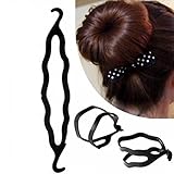 Plastic Magic Bun Hair Twist Braid Tool Holder Clip Hair Style Maker Balck