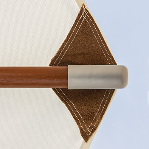 anndora Sonnenschirm 3 m rund Gartenschirm Holzschirm – 3 lagig Sand Beige - 7