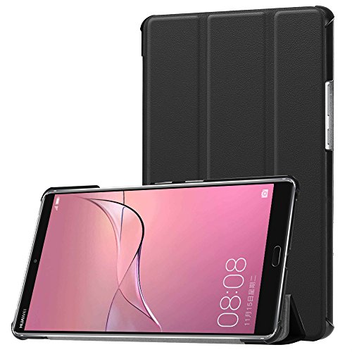 KATUMO® Huawei MediaPad M5 8.4 Funda Case,Carcasa Ultra Delgado y Ligero con Cubierta de Soporte y Función Auto-Sueño/Estela para Huawei MediaPad M5 Tablet de 8.4",Negro