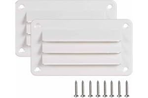 SPORTARC Lot de 2 grilles d'aération légères en ABS pour camping-car, solution fiable pour une ventilation efficace (blanc)