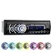 Produktbild XOMAX XM-RSU259BT Autoradio ohne CD-Player + Bluetooth-Freisprecheinrichtung & Musikwiedergabe + 7 Farben einstellbar (Rot, Blau, Grün uvm.) + USB-Anschluss (bis 128 GB) & SD-Kartenslot (bis 128 GB) für MP3 und WMA + AUX-IN + Diebstahlschutz: abnehmbares Bedienteil + Single-DIN / 1-DIN Standard Einbaugröße + inkl. Fernbedienung, Schutzhülle, Blende & Einbaurahmen