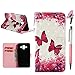 Produktbild J7 Duo Handyhülle Samsung Galaxy J7 Duo 2018 Hülle Leder Tasche Flip Case Cover 3D Muster Schutzhülle Silikon Handytasche Skin Ständer Klappbar Schale Bumper Magnetverschluss-Rose Schmetterling