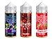 Produktbild Schwarze Johannisbeere Menthol + Kirsche Cola + Strawberry - Triple Pack 3 x 100 ml E Flüssiges Vape Saft Shortfill enthält Nikotin und tabakfreier 0mg