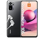 Xiaomi Redmi Note 10S Smartphone + Kopfhörer (16,33cm (6,43") FHD+ Display, 64GB interner Speicher, 6GB RAM, 64MP Quad-Rückka