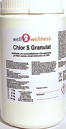 Chlor S Granulat - schnell lösliches Chlorgranulat mit über 60% Aktivchlor, 1,0 kg