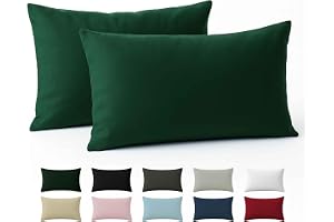 Dreamzie - Kuddfodral 50x80 Renforcé Bomull (Set om 2) - Kijani - Tätt vävd med 57 trådar/cm² - Kudde 50 x 80 cm - Oeko Tex-c