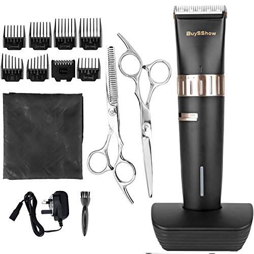 BuySShow Quiet Professional Hair Clippers Set Cordless Rechargeable Hair clippers for Men and Babies with Charging Dock…