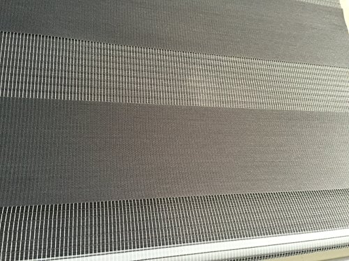 Doppelrollo Duo Rollo Farbe dunkelgrau Breite 180 cm Länge 170 cm mit breiter Beschwerung+ geschlossener Kassette+ Kettenzug Alternative zu Gardine oder Plissee (180) - 5