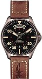 Hamilton Herren-Armbanduhr 42mm Armband Leder Braun Automatik Analog H64605531