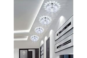 SXSPACE LED Ceiling Light, Crystal Glass Lamp, Lighting, Wall Light, White