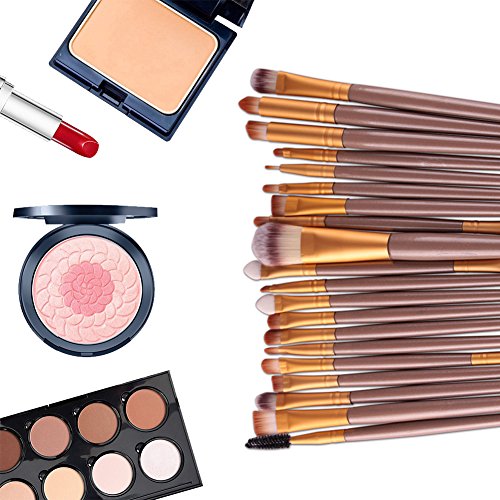 Oshide 20 Stück Professionelle Makeup Bürsten Kosmetik Set Foundation Powder Lidschatten Augenbraue Eyeliner Lippen Make-up Pinsel Auge Gesicht Pinsel Set - 3
