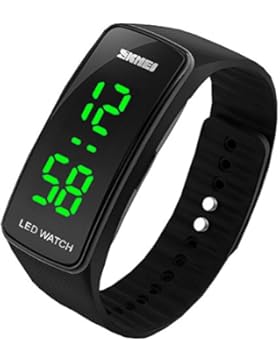 [Gesponsert]SunJas Unisex Mode-Silikon-LED Sport-Armband-Touch-Digital-Armbanduhr