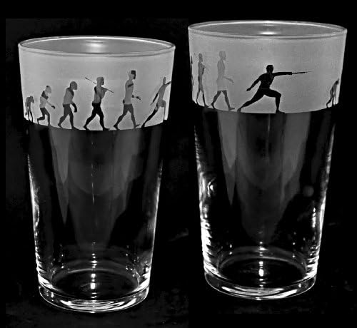 FENCING EVOLUTION GIFT ~ Boxed Conical PINT GLASS