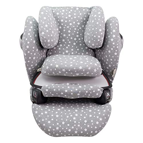 JANABEBE Bezug für Cybex Pallas M Fix, S Fix (WHITE STAR)