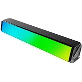 Mikado MD-S605 2x2 5Wx2CH 5 Mod RGB Ledli Oyuncu Siyah USB Sound Bar + Kablodan Kumanda Ses Ayarlı Speaker Hoparl&ouml;r (PC/MP3/M