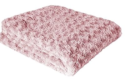 Couleur Montagne Plaid Polyester Rose 130 x 160 x 160 cm