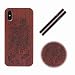 Produktbild iPhone XS Max Hülle Holz, MingKun Wood Thin Handy Case Cover für iPhone XS Max 6.5 Zoll Holzhülle Handyhülle Schutzhülle - Tintenfisch Carp