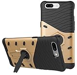 OnePlus 5 Hülle(5,5Zoll) ,Roreikes Premium PC [Stoßfest Rüstung] Rugged Armor stoßfest Handy Schutzhülle Silikon [Ultra Slim Weich TPU] [Anti-Kratz]Tasche Ständer Hülle Case Protective Cover mit versteckten Standfunktion für OnePlus 5-Gold