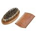 ROSENICE Wooden beard Comb Beard Brush Mustache Comb Bristle Brush and Set for Men