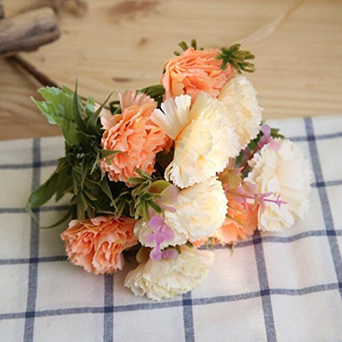 Kavitoz-Home Decor Hot Sale!!! 2018 Wedding Garden Festival Party Artificial Fake Flowers Carnations Floral Bouquet Bridal Hydrangea Decor (B)