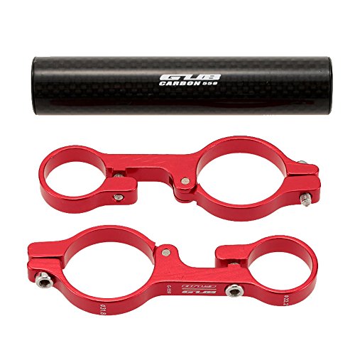 Lixada GUB 31,8 MM doppelte Lenker Erweiterung Mount Carbon Fiber Extender Halter für Fahrrad Licht Fahrrad Tacho - 5