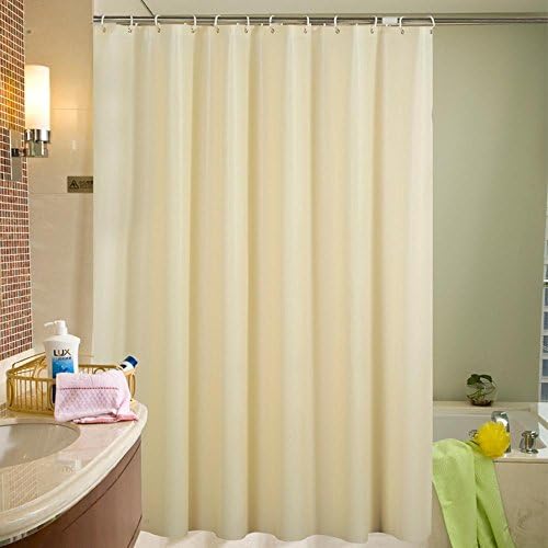 YLSFWSRY Shower Curtains Curtain Synthetic Fiber Shower Curtains Solid Color Waterproof Mildew Resistant Shading Thickening 100%Peva Bathroom Partition Curtains , Beige, 2.4 Meters Wide, *2 Meters Tall