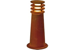 ‎SLV SLV LED Pollerleuchte RUSTY 40, rund | Premium Standleuchte zur individuellen Außen-Beleuchtung im Rost-Design | Outdoor WegLeuchte, Sockellampe, Einfahrt-Beleuchtung, Garten-Lampe | E27