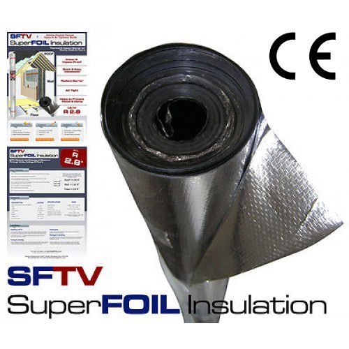 37.5sqm SFTV SUPERFOIL MULTI FOIL REFLECTIVE INSULATION - ROOF WALL FLOOR ATTIC by Boulder Developments Ltd