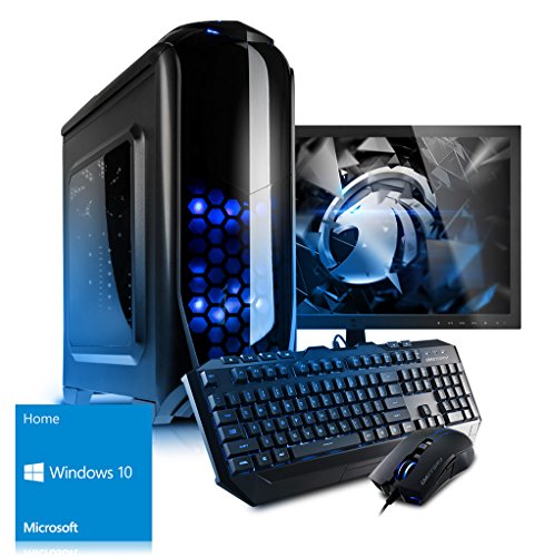Kiebel Komplett-Set [184142] - Gaming-Bundle (Maus, Tastatur, 61cm TFT) AMD FX-8370 8x4,0GHz (Turbo bis 4,3GHz), 16GB DDR3, 240GB SSD + 2TB HDD, NVIDIA Geforce GTX 1060 6GB, ASUS, USB3, DVD, Cardreader, Sound, WLAN , Win10