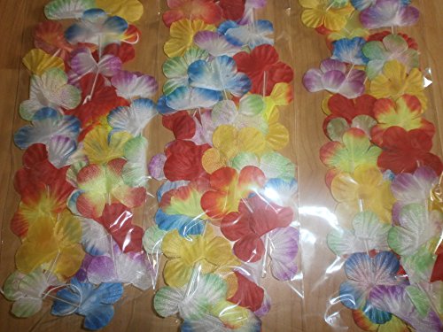 12 Hawaiiblumenkette, ca. 96cm, 36 Blüten – Hawaiikette Blumenkette - 3