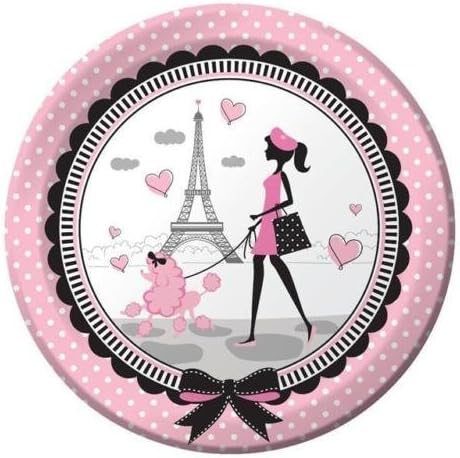 Creative Converting Party in Paris Paper Dinner Plates (8 Pack)