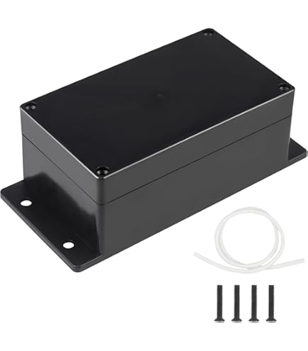 GOIEHIR Aansluitdoos, 3 stuks waterdichte aansluitdozen, zwarte elektronische projectdoos, elektronische behuizing van kunststof, voor doe -het-zelf stroomadapter, 100 x 68 x 50 mm