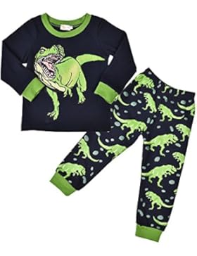 Little Sorrel Jungen Zweiteiliger Lange Schlafanzug Langarm Dinosaurier 3-7 Jahre Bekleidungsset