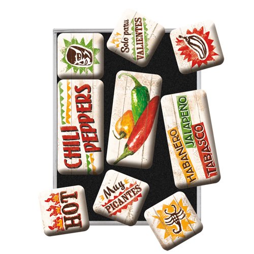 Nostalgic-Art 83067 Home und Country Chili Peppers, Magnet-Set, 9-teilig - 2