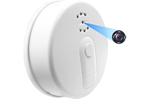 UYIKOO Cámara Espía WiFi 5G, Mini Camara Oculta Inalámbrica 1080P HD, Detector de Humo Cámara Espía Oculta de Vigilancia con Visión Nocturna Detector de Movimiento 11 Horas de Autonomía